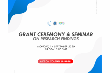 Grant Ceremony dan Seminar On Research Findings (LPPM ITB dan Asahi Glass Fundation)